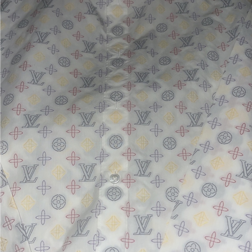 Louie Vuitton button down long sleeve casual dress shirt